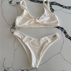 Blackbough white swim suit set